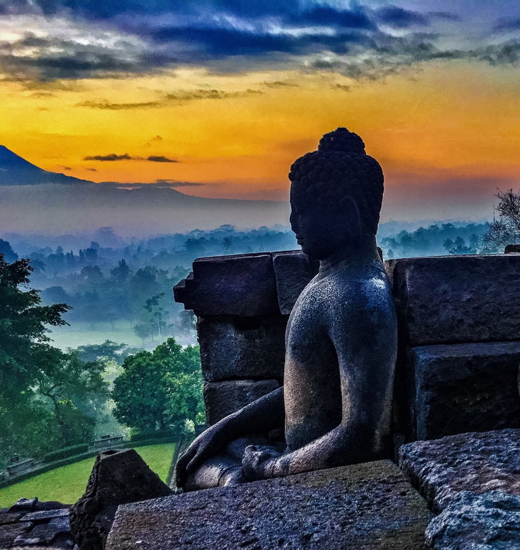 Lava in Java (Yogyakarta, Java, Indonesia). 